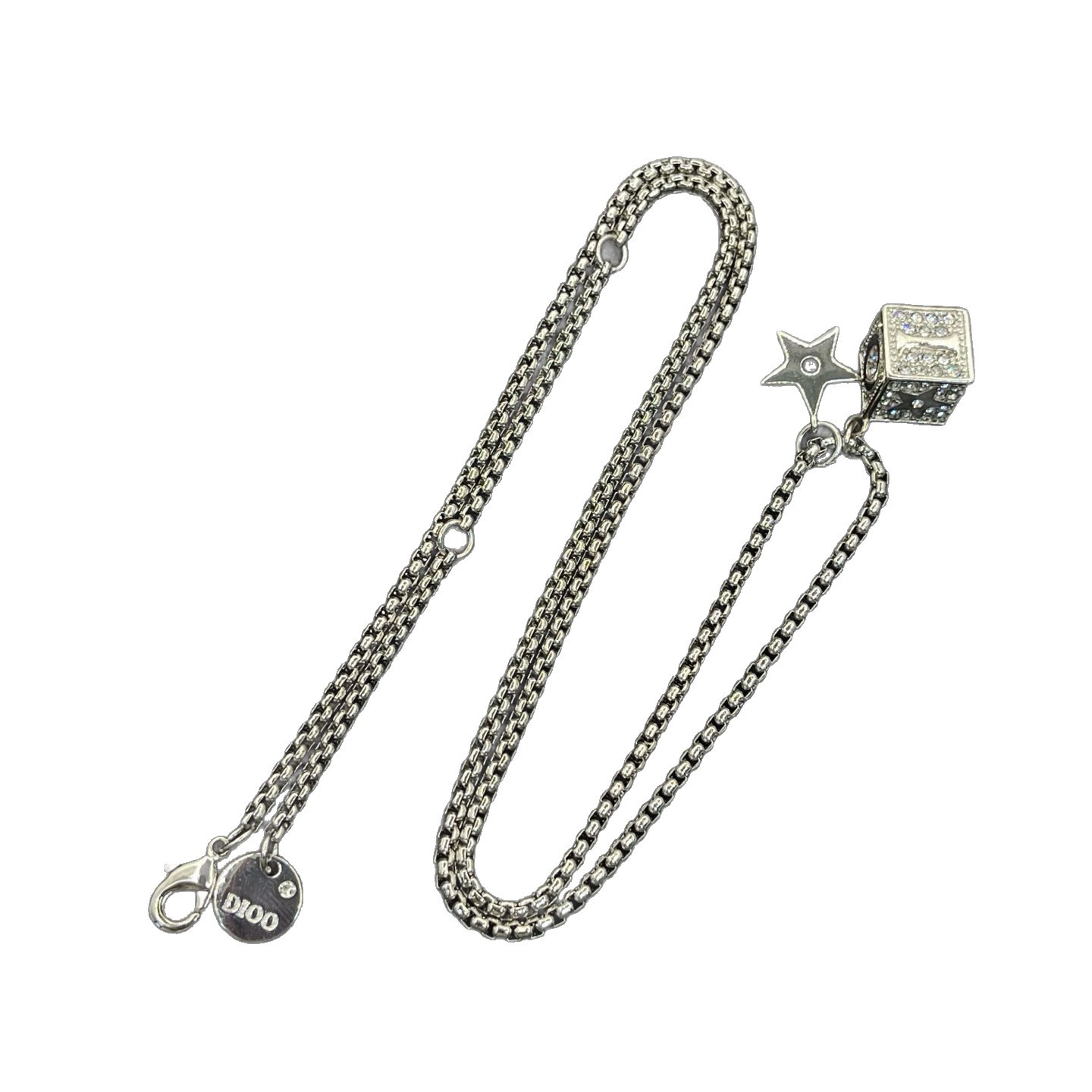 Bijou talisman de protection 2025, nouveau collier en laiton pour femmes, vente en gros, bijou de niche inaltérable, style Instagram, pendentif carré plaqué or._voghion.com