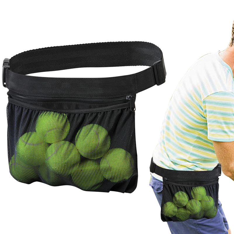Sac de rangement portable pour balles de tennis, tennis de table, balles de golf, sac de taille pour balles d'entraînement et d'apprentissage du service_voghion.com