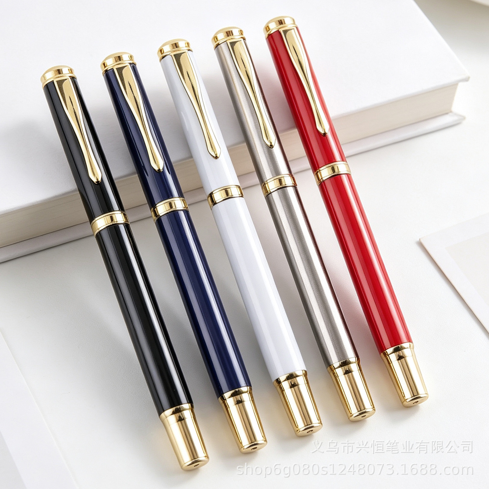 Business Office Metal Signature Pen, Creative Gift Ballpoint Pen, Logo Printing, Heavy Feel, Corporate Gel Pen Wholesale