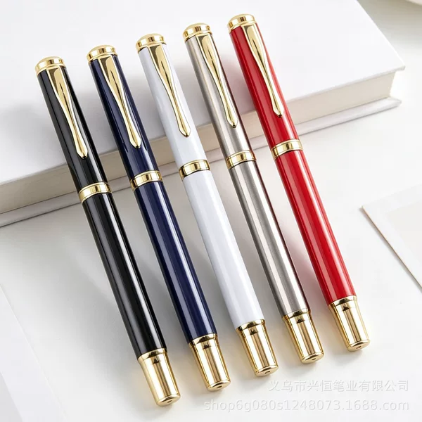 Business Office Metal Signature Pen, Creative Gift Ballpoint Pen, Logo Printing, Heavy Feel, Corporate Gel Pen Wholesale