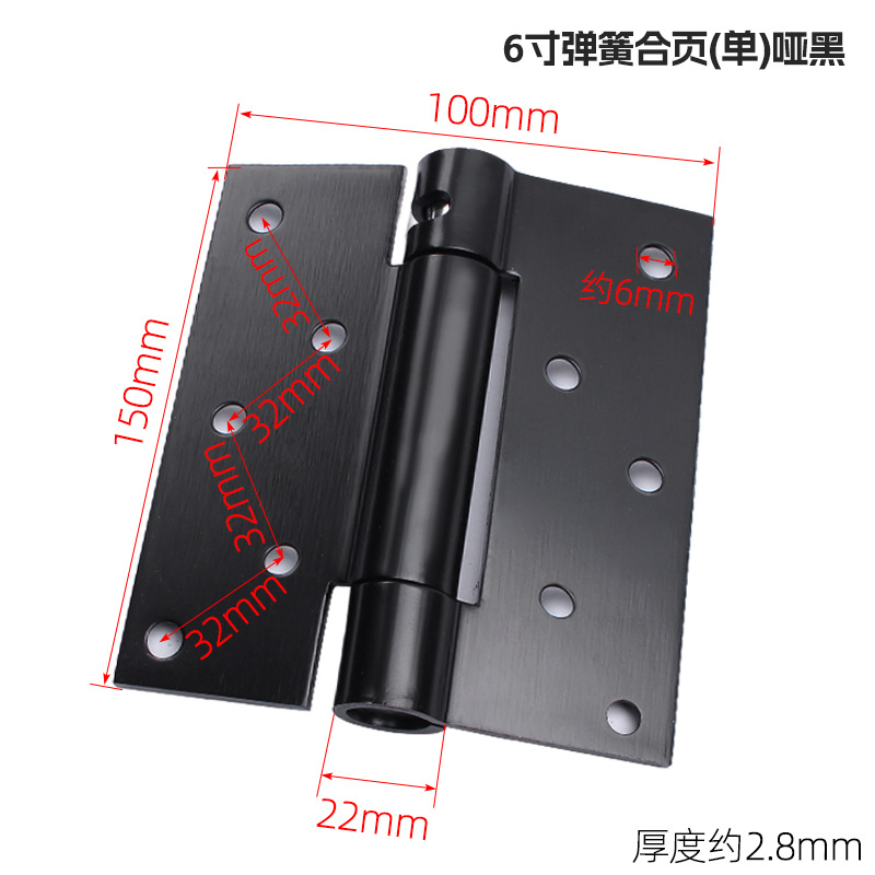 Puerta de entrada libre bidireccional con bisagra de resorte abierta automática de rebote doble puerta de cintura de 4 pulgadas y 5 pulgadas de hardware de acero inoxidable