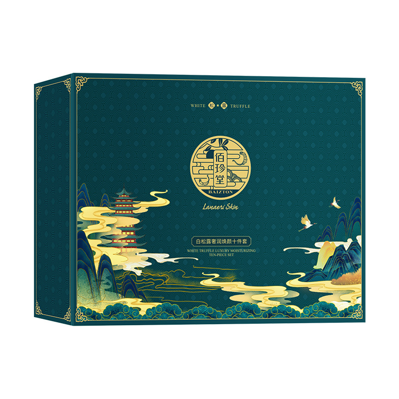 Bai Zhen Tang trufa blanca lujosa facial set de 10 piezas hidratante hidratante piel rejuvenecedor set de cuidado de la piel al por mayor