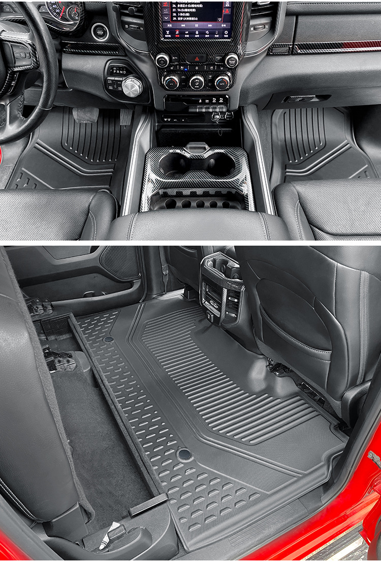 Waterproof TPE Car Floor Mats for Dodge RAM 1500 2019-2024