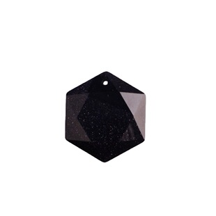 David Hexagram Diamond Facet Blue Sand Stone David Hexagram Necklace Pendant Accessories