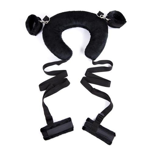 New adult sex toy split leg pillow, alternative bed toys, couple sex pillow with handcuffs wholesale