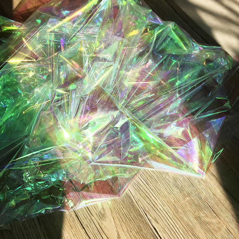 Type b transparent colorful tin film paper (10m × 1m) curly hair