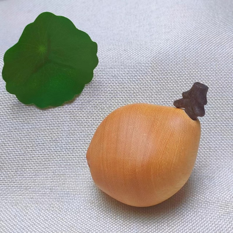 木雕果蔬小摆件木质山竹可爱实木木头水果治愈系礼物桌面装饰摆设|undefined