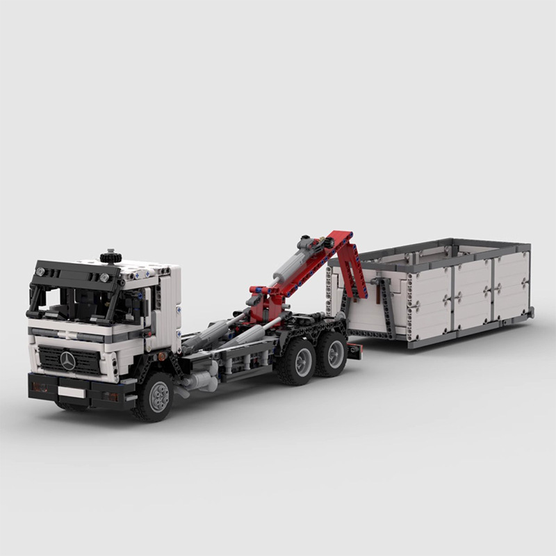 MOC-96056 Mercedes compatible with Lego boy assembling building blocks technology car loading truck suit