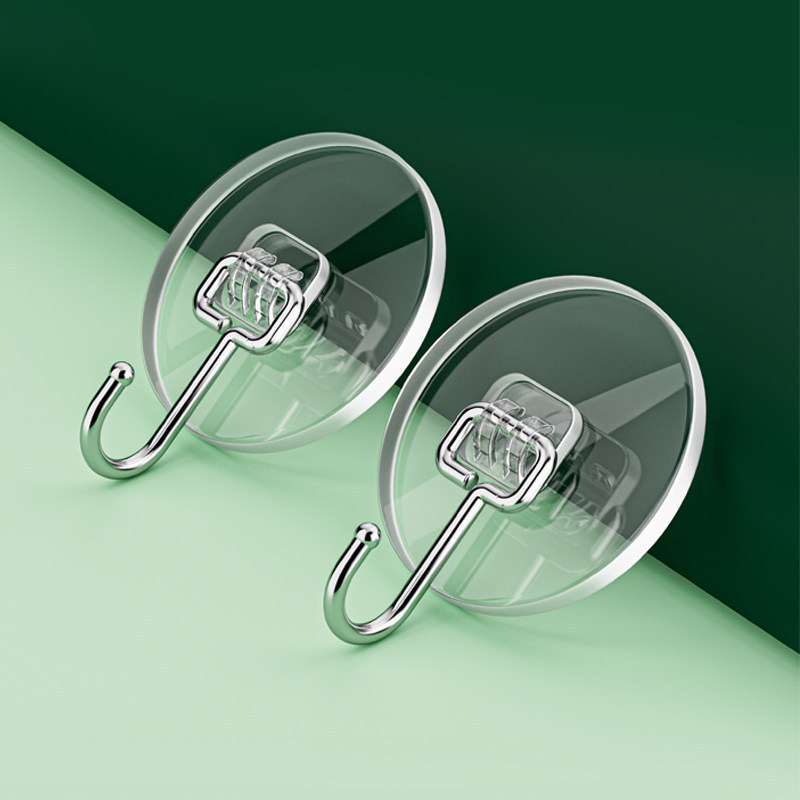 Strong Adhesive Wall Hooks, Transparent, Traceless, Heavy-Duty, No-Drill Hooks, Sticky Hooks