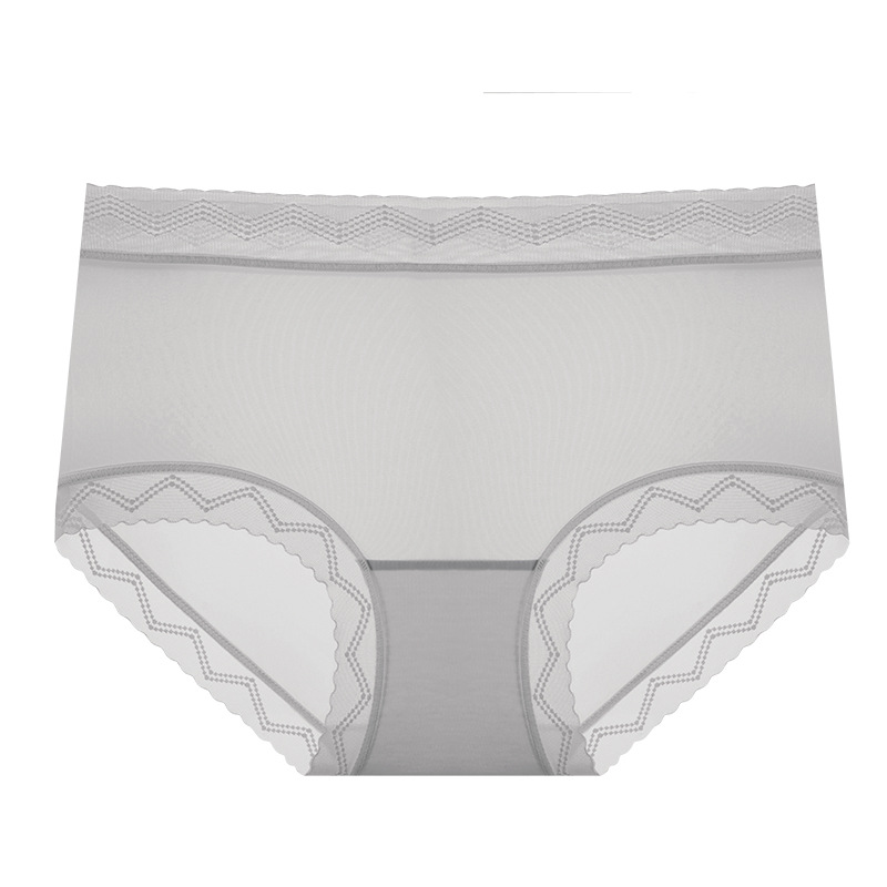 Puro deseo sedoso, sin costuras, ligero, transpirable, malla, encaje, ropa interior femenina, entrepierna transpirable, cintura media, ropa interior femenina