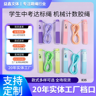 Wholesale Yixin plastic counting skipping rope macaron color student high school entrance examination standard mechanical counting rubber rope