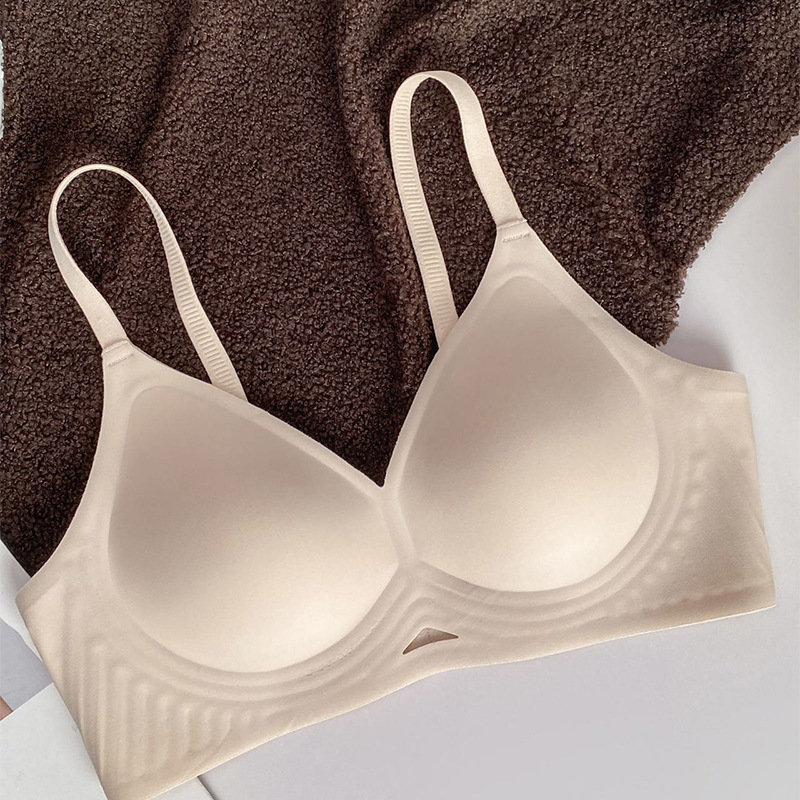 5501 ropa interior de jalea sin marcas para mujeres pechos pequeños delgados se reúnen sin anillo de acero para sostener la parte superior del pecho contra la caída del bra verano