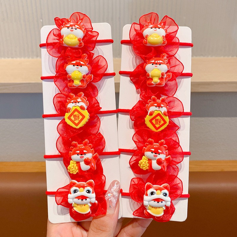 Cuerda de pelo de dibujos animados de alta elasticidad accesorios para el cabello de los niños cuerda de pelo Super lindo tocado de las niñas banda de goma corbata de bebé cabeza de bola