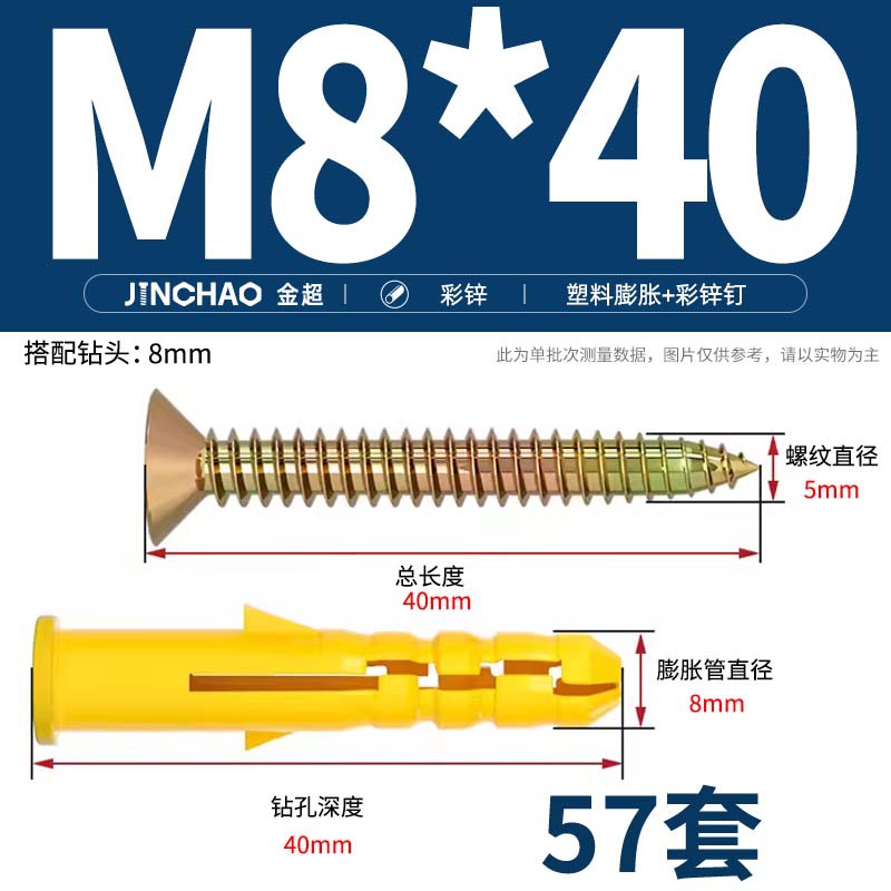 Дюбель-гвоздь Jin Chao M8*40 цинк