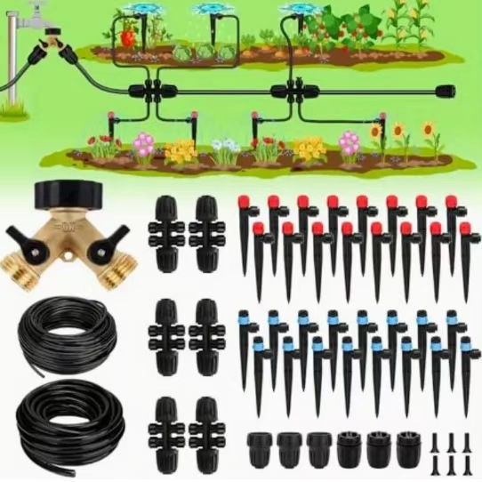 Set di irrigazione a goccia/micro-spruzzo per balcone, a connessione rapida, il più venduto a livello internazionale._voghion.com