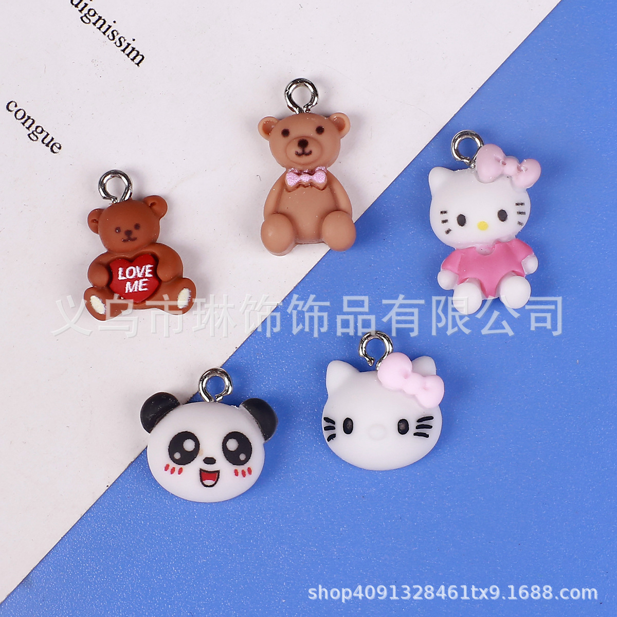 New Creative Cartoon Three-Dimensional DIY Jewelry Accessories Mobile Phone Case Keychain Pendant Pendant Wholesale