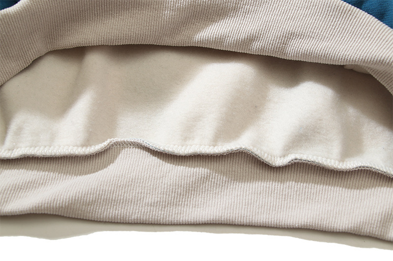 Saf pamuklu ceket çamur boyalı Sky City baskısı Amerikan ana cadde kapüşonlu_voghion.com