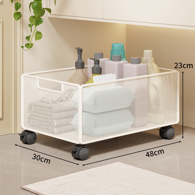 Carrito Cesta para Ropa Sucia de Hierro, Móvil, para Baño