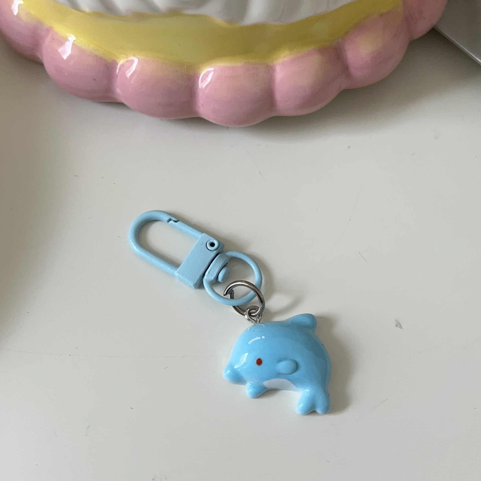 Nuevo lindo estereoscópico estrella de mar llavero de dibujos animados corazón de niña bolsos colgantes accesorios de regalo de pareja