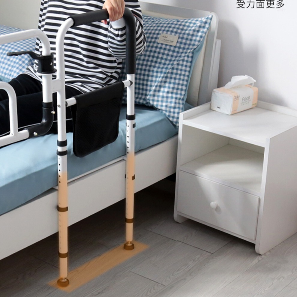 Pasamanos de cama de ancianos transfronterizos al por mayor balaustrada auxiliar de levantarse marco de apoyo de levantarse anticaídas doméstico sin instalación