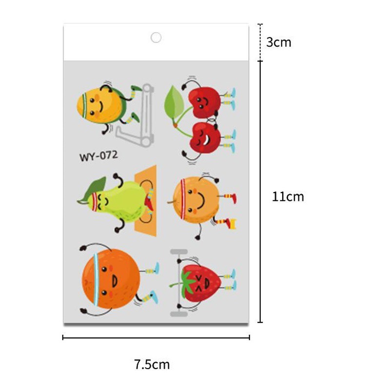 Tatuajes Temporales Infantiles de Papel de Transferencia al Agua Impermeables para Verano