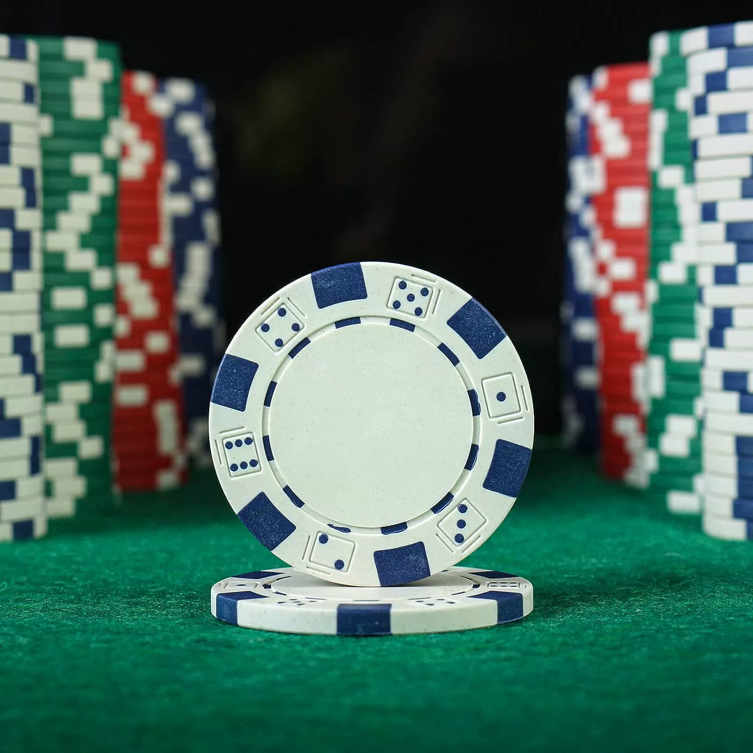 Набор фишек покера Texas Hold'em, алюминиевая коробка, чипы и кости, опции 25–500 шт