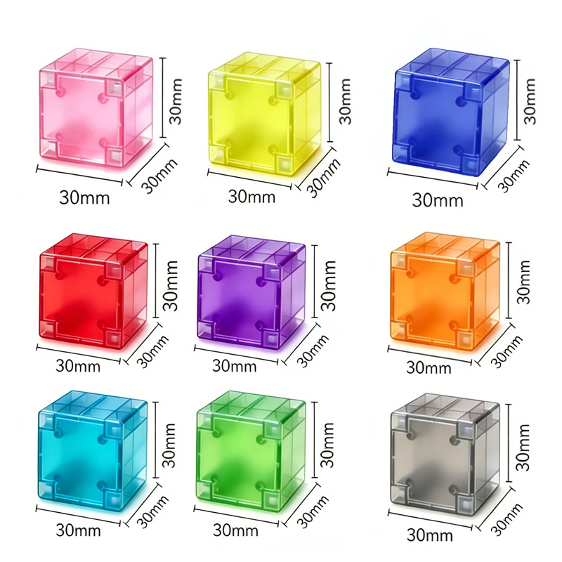 3cm Three-Dimensional Square Magnetic Building Blocks Strong Magnetic Block Accessories Early Education Geometric Number Sense Blocks Teaching Aids Refill Pack