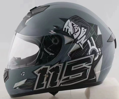 Motosiklet kaskı (dəbilqə) — Battery Car Safety Helmet - 115-gray-flower-m