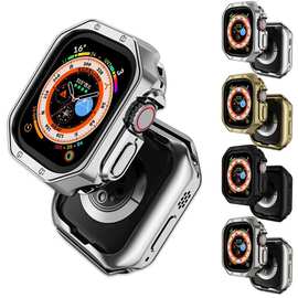 适用苹果手表8Ultra49MM保护壳 apple watch8手表镂空半包TPU表壳