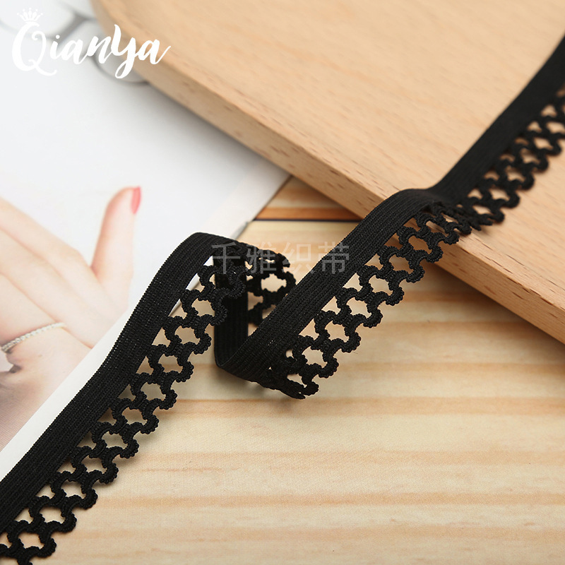 芽平带黑白氨纶针织牙带 高弹内衣内裤内裤肩带松紧带厂家直供