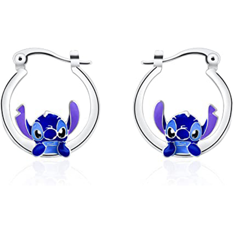 Cross-border Amazon New Hot Selling Personality Creative Animation Cartoon Stitch Children's Ear Stud Ear Ring
