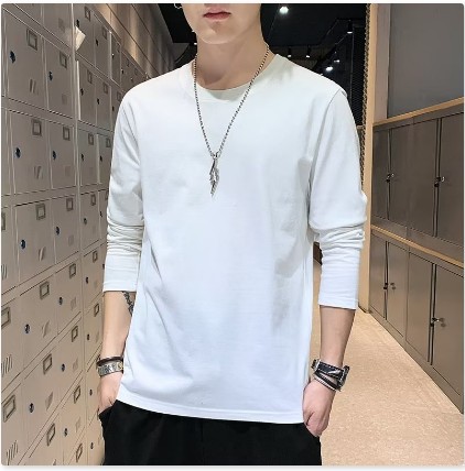 순수한 흰색 긴 t