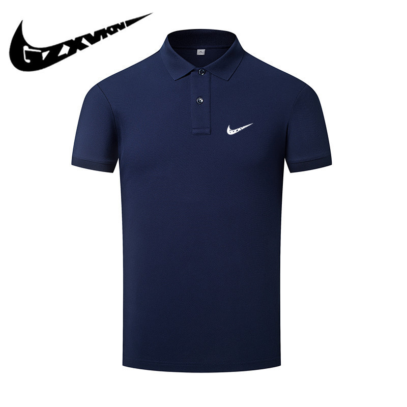 Polo Shirt Men's 2025 Summer New Style Men's Business Polo Shirt Fashionable Premium Lapel Short-Sleeved Top Men's Clothing