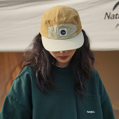 [THE HOBOO] 日系拼接五片帽女夏季平沿鴨舌帽男棒球帽軟頂帽子