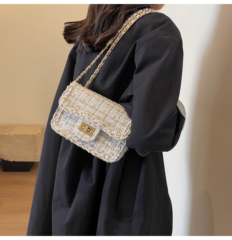 Borsa a tracolla donna con catena piccola borsa a spalla elegante_voghion.com