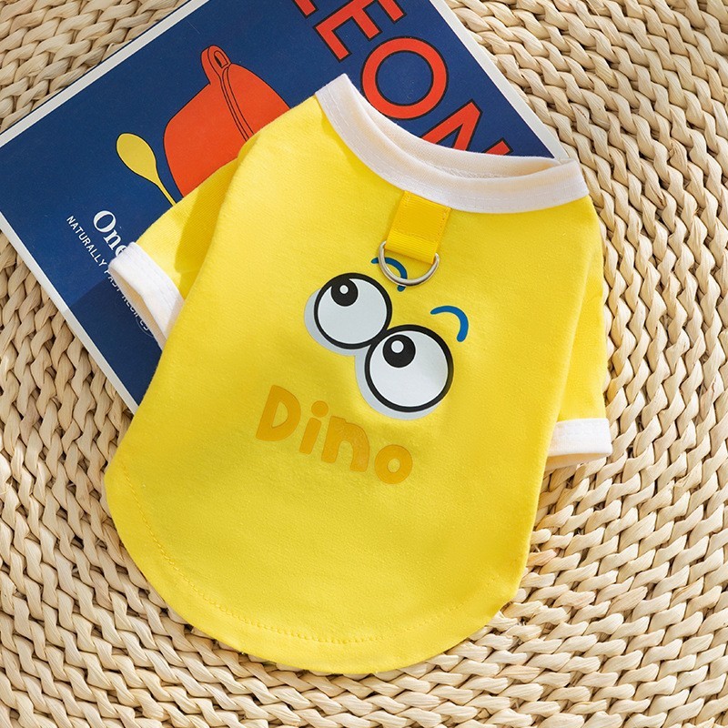 2023 primavera y verano Delgado cachorro Chaleco de dos piernas camiseta pétalo collar Satchel gato ROPA DE DOS piernas ropa para mascotas
