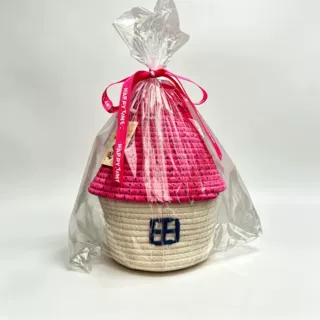 定制卡通小屋棉绳收纳筐带盖防尘儿童玩具收纳盒节日伴手礼包装篮