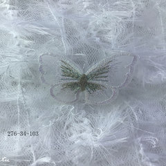 単層六センチ刺繍蝶アクセサリー靴材服飾携帯ケース部品diy材料