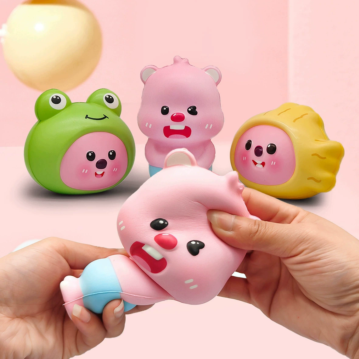 Слайм, игрушка, кукла, енот, антистресс