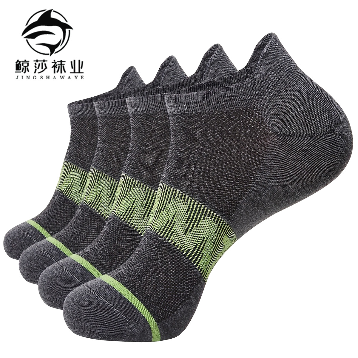 Wish Cross-Border Socks for Men, Outdoor Running Socks, Sweat-Absorbent and Breathable Short Socks, Pull-On Sports Boat Socks, Wholesale in Stock