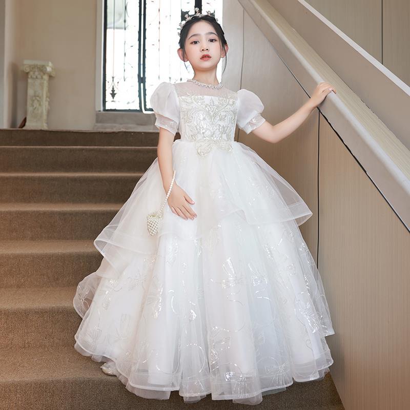 Abito da principessa per bambina, abito da sposa, costumi estivi per spettacoli, completi da damigella d'onore per bambine dai 3 ai 7 anni._voghion.com