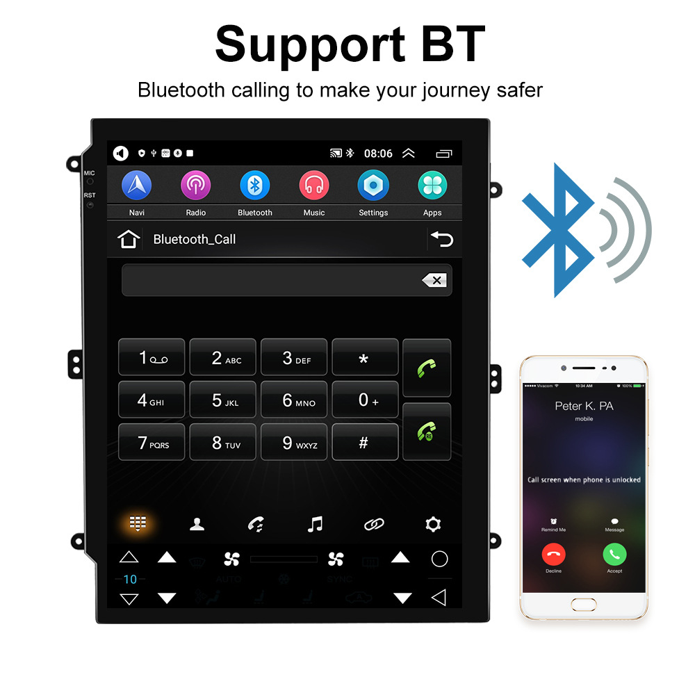 9.7inch Vertical Screen Car Android Navigator Wireless Carplay Wifi Network Gps Real-Time Navigation All-In-One Machine