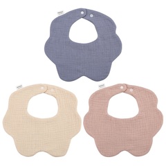 Nordic ins newborn anti-vomiting bib baby saliva towel type A pure cotton bib 6-layer gauze saliva pocket thin