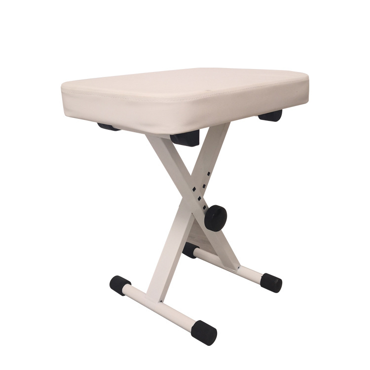 Piano stool with height adjustment and foldable electronic keyboard, thick piano bench, four-level adjustable X-shaped foldable stool, guzheng stool
