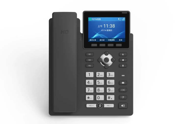 MS135G сетевой телефон с записью вызовов SIP PSTN двойной сетевой порт_POE питание встроено