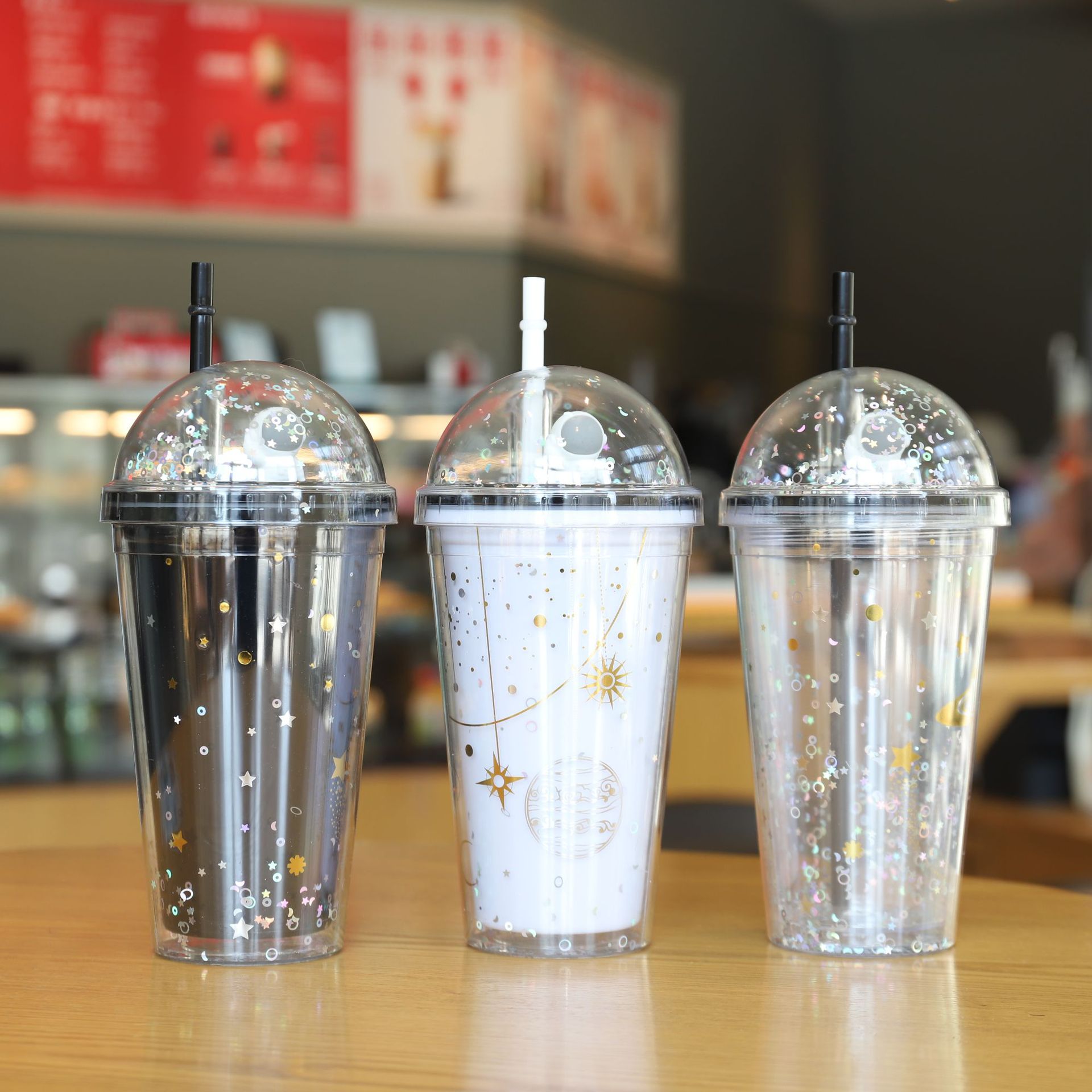 New Taper Starry Sky Plastic Cup High-va...