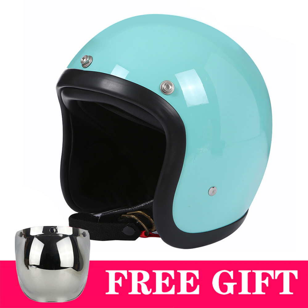 Bld Cross-Border Supply of Electric Vehicle Motorcycle Helmets Lightweight Helmets Unisex Retro Cruise Helmets