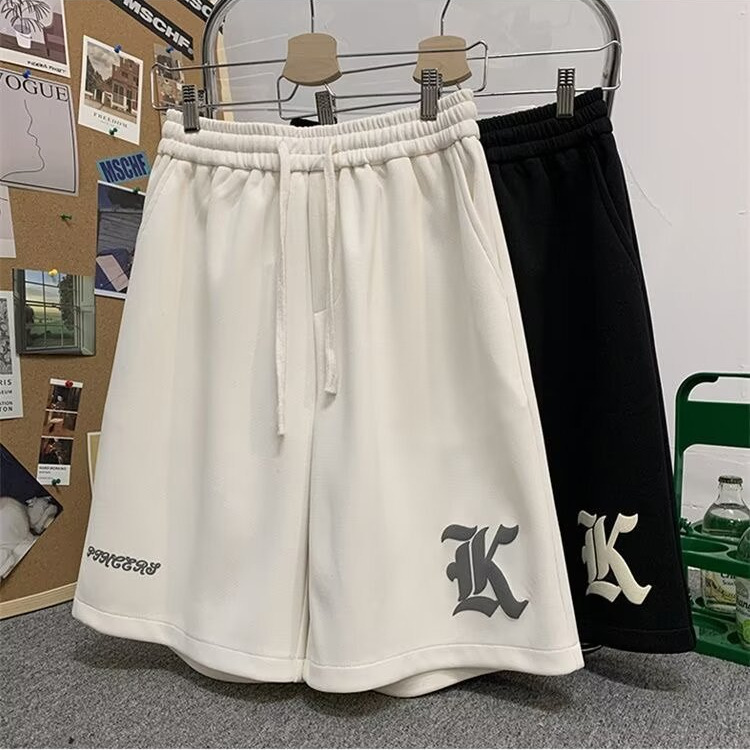 American Shorts Men's Summer Simple Men's and Women's High Street Printed Trendy Brand Shorts Five-point Basketball Sports Casual Pants