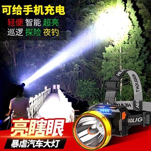 German Imported Led Headlight Strong Light Long-Range Charging Waterproof Ultra-Bright Head-Mounted Night Fishing Lamp Miner's Lamp Super Long Life