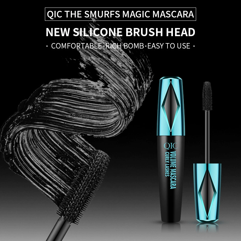Тушь QIC 4D Volume & Curl, водостойкая, без осыпания, 10 мл/1 г экспортная упаковка